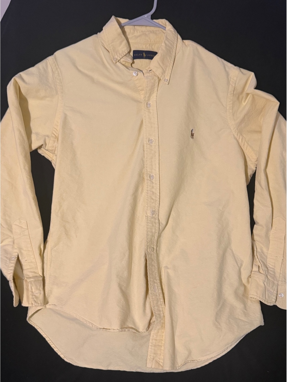 Ralph Lauren Classic Button-Down Yellow Oxford Shirt Large